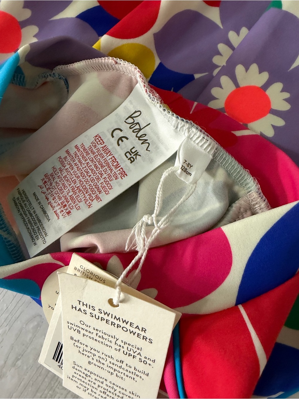 Mini Boden Floral Rashguard - Picture 2 of 5